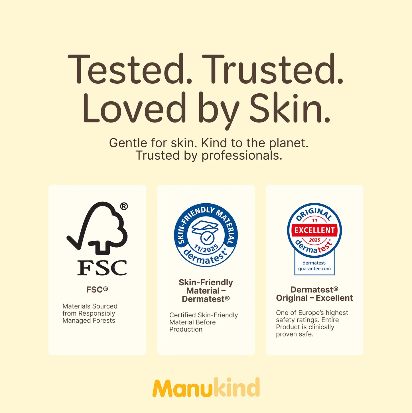 Manukind baby wipe certifications including OEKO-TEX and eco-friendly standards