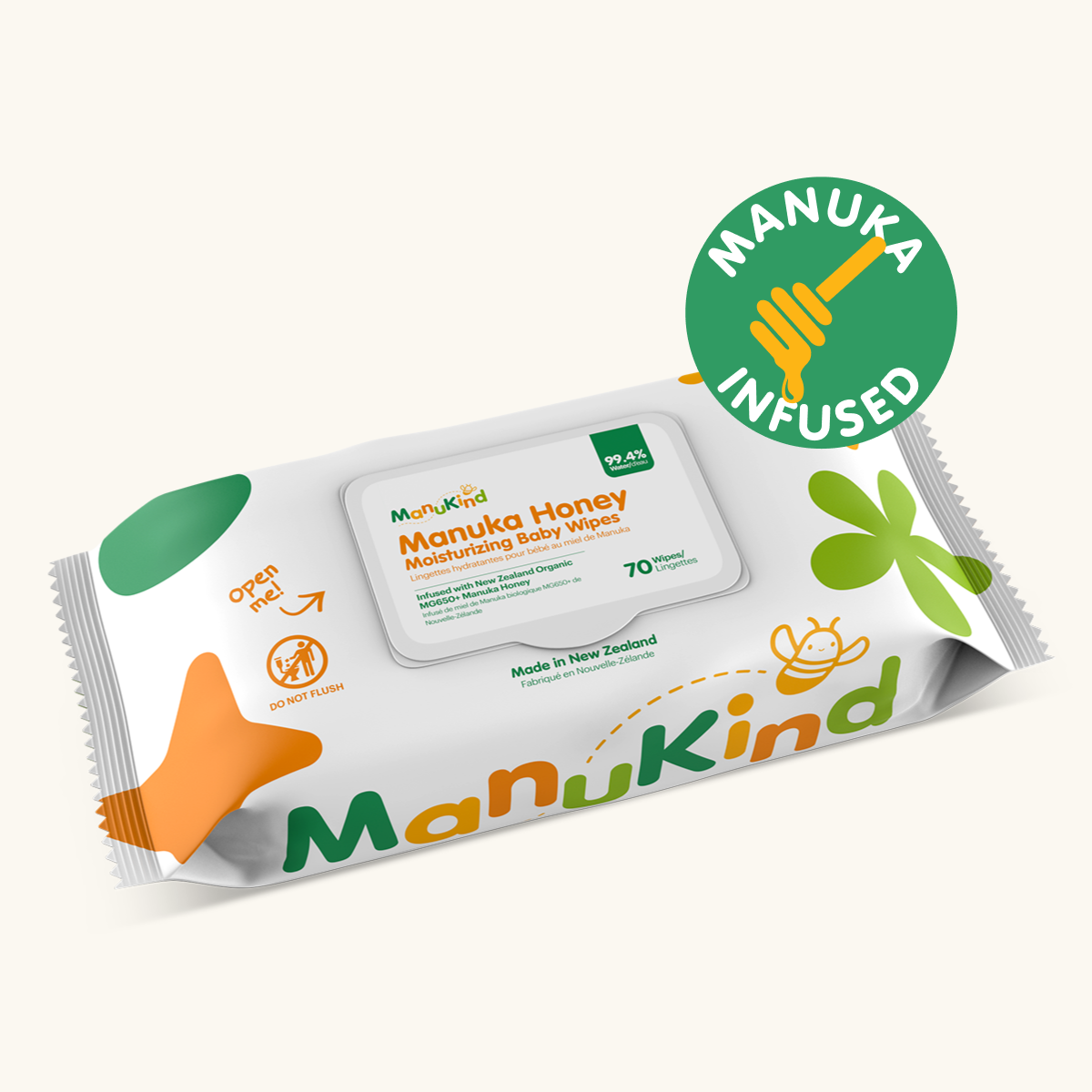 Manuka Honey Infused Moisturizing Wipes